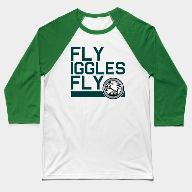 UK IRL Eagles Fly Iggles Fly Baseball T-Shirt by PopCultureShirts